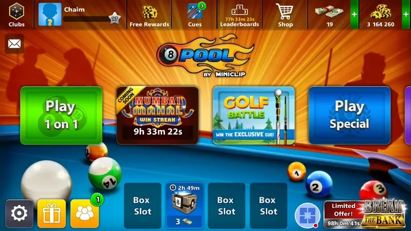 Học cách xoáy bi 8 Ball Pool tạo thế bi thuận lợi
