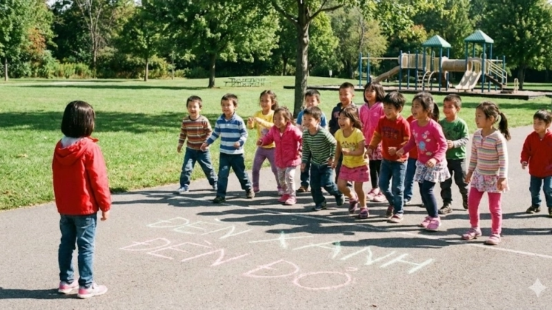 Bé học nhanh và vui hơn nhờ mẹo chơi đèn xanh đèn đỏ