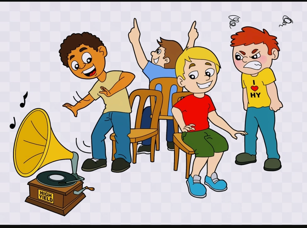 Khoảnh khắc người chơi thực hiện cú cướp ghế nhanh tay lẹ mắt khi âm nhạc vừa dứt