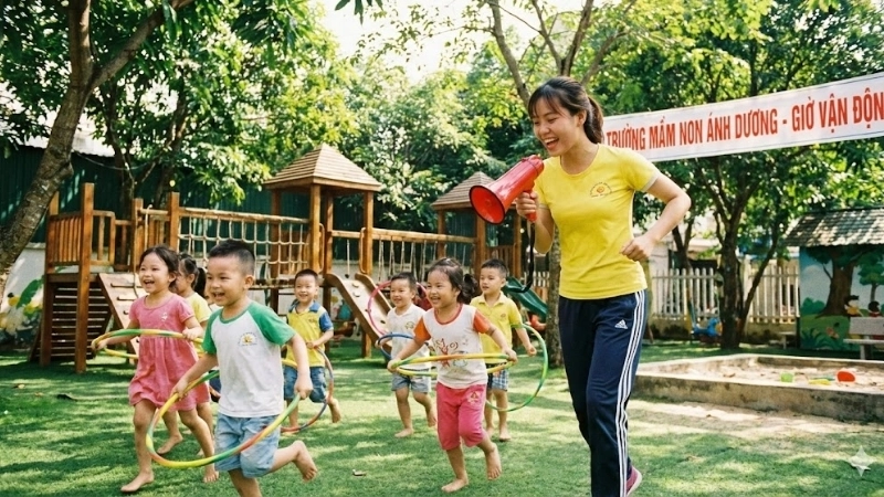 Hướng dẫn chi tiết luật chơi ô tô vào bến cho lớp mầm non