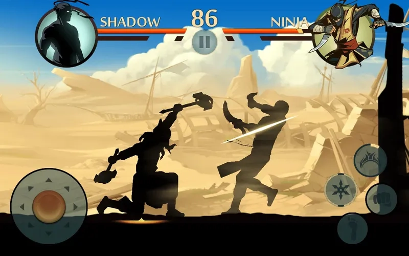 Hình Shadow Fight mô tả Shadow Fight 2 cách chơi