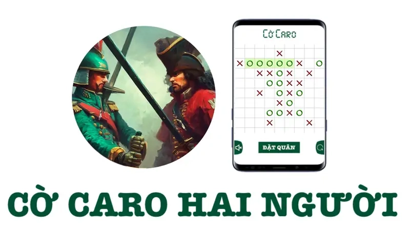 Hình ảnh chơi trò chơi cờ Caro giải trí nhẹ nhàng