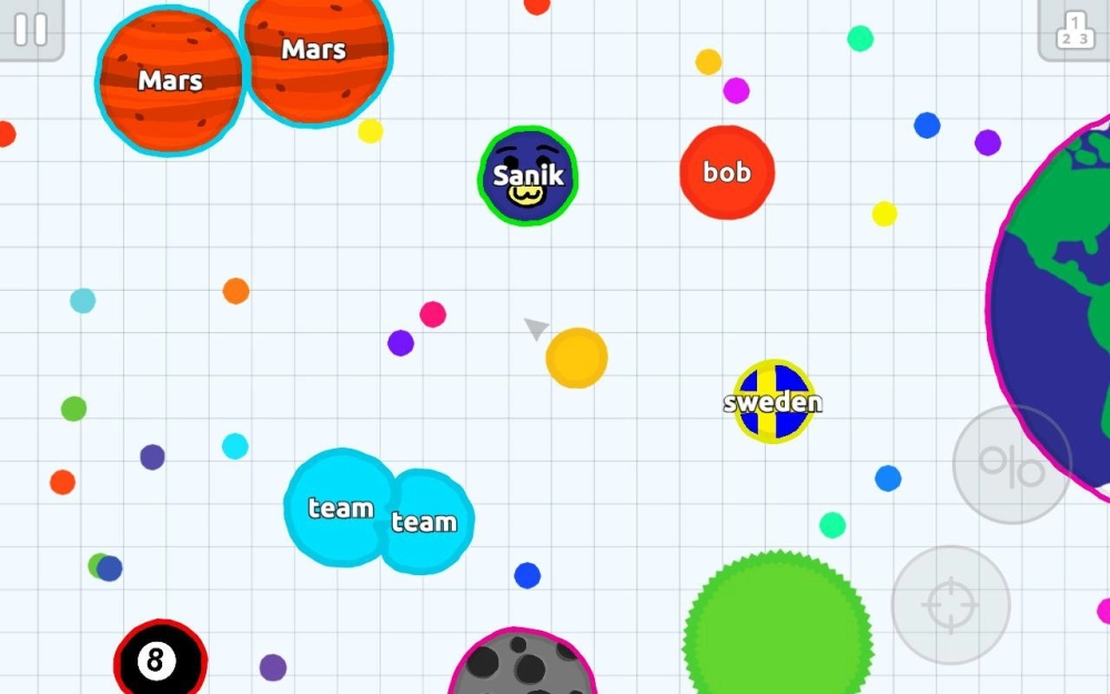 Sơ đồ chiến thuật chơi Agar.io team trong chế độ Party