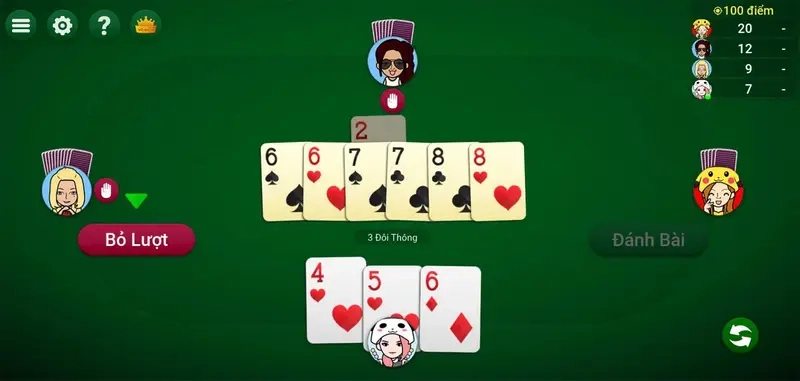 Bài Sắc Tê (Cách tê) có tứ quý thắng không qua ví dụ bài