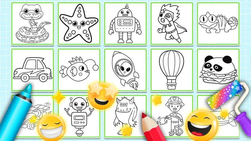 Học mà chơi với coloring games kids online