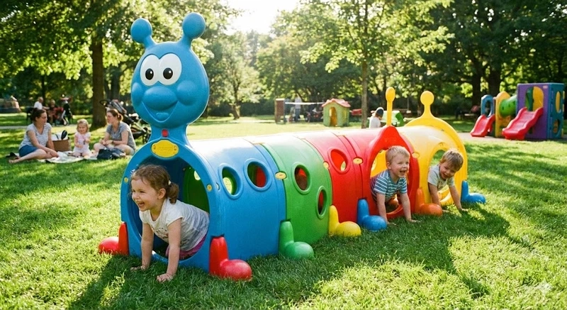 Tổ chức bò qua đường hầm cho trẻ em vui nhộn hấp dẫn