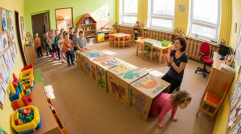 Áp dụng trò chơi bò qua đường hầm trong giờ thể chất