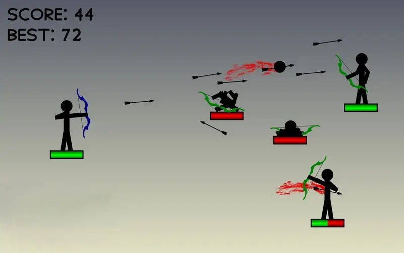 Bowman bắn cung 2 người chơi trên một màn hình