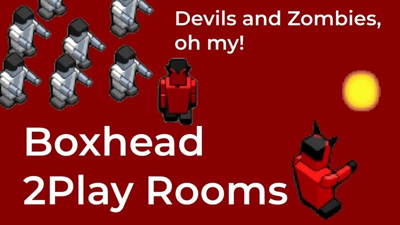 Boxhead 2Play hai người chơi thể hiện phối hợp chiến thuật