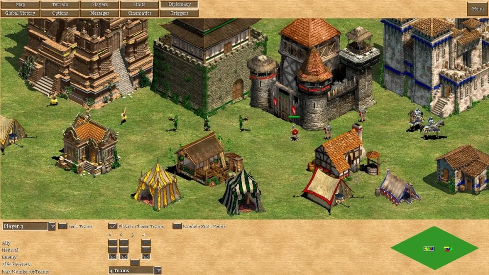 Cảnh tượng xây dựng vĩ đại trong Age of Empires II: DE cấu hình cao