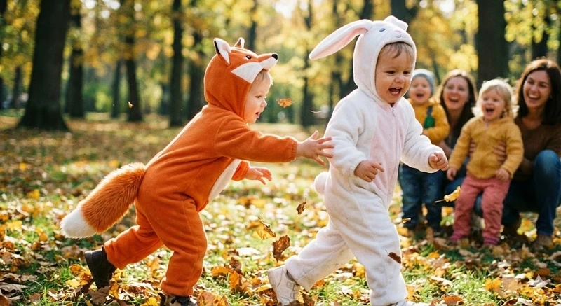 Bé hào hứng tham gia cáo và thỏ cho trẻ mầm non mỗi ngày