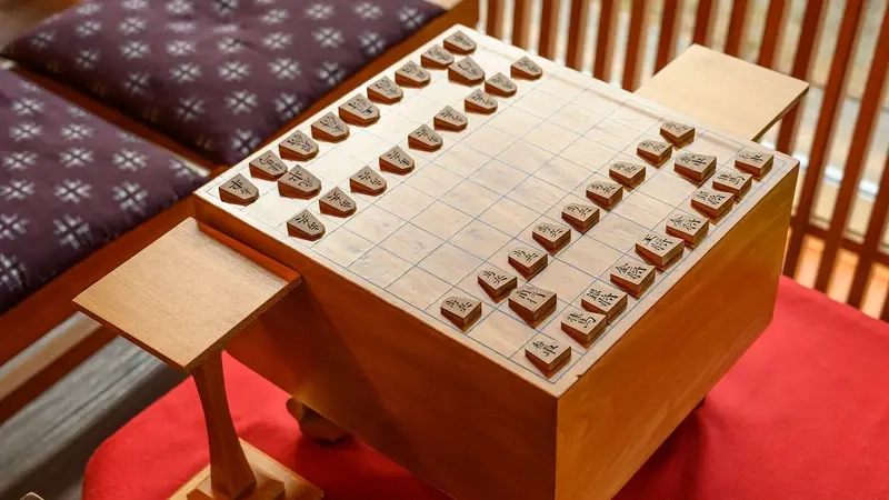 Không gian thi đấu Shogi theo phong cách Nhật