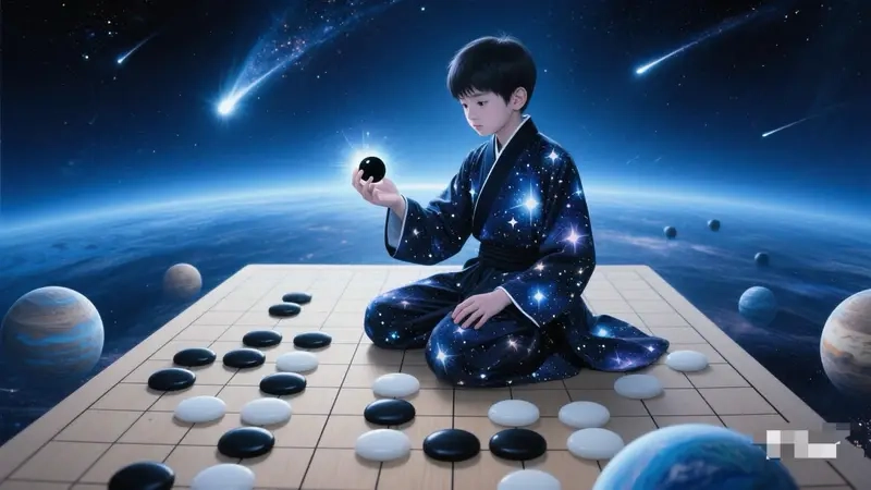 Hình ảnh Tập chơi cờ Vây qua bàn cờ thực hành