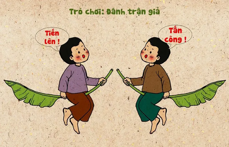 Đánh Trận Giả trẻ em thích nhất khi tụ họp bạn bè