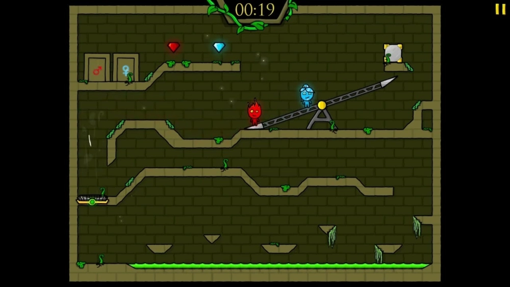 Watergirl khéo léo trượt trên tảng băng xanh