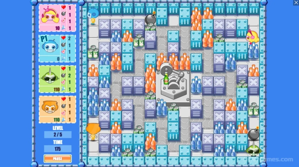 Lấy đạo cụ mạnh nhất trong đặt bom it để quét sạch đối thủ