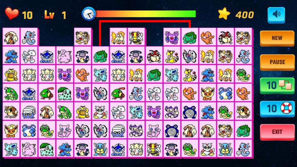 Cách chơi Pikachu điểm cao là nắm vững các quy luật di chuyển