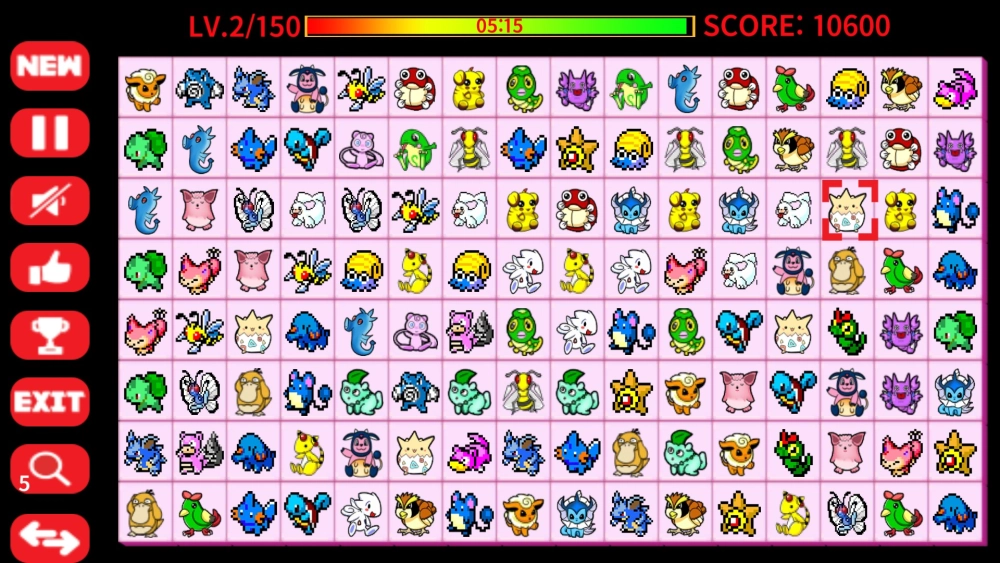 Hình ảnh Pikachu Onet Connect với các đường nối chữ Z phức tạp