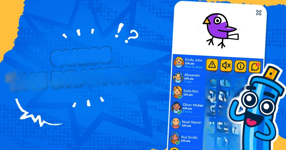 Hình ảnh Gartic.io hài hước về chú chó có khuôn mặt như người thật.