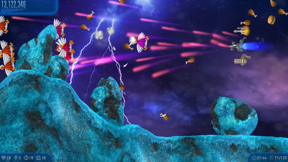 Hình ảnh phi thuyền né tránh cơn mưa trứng gà kinh điển