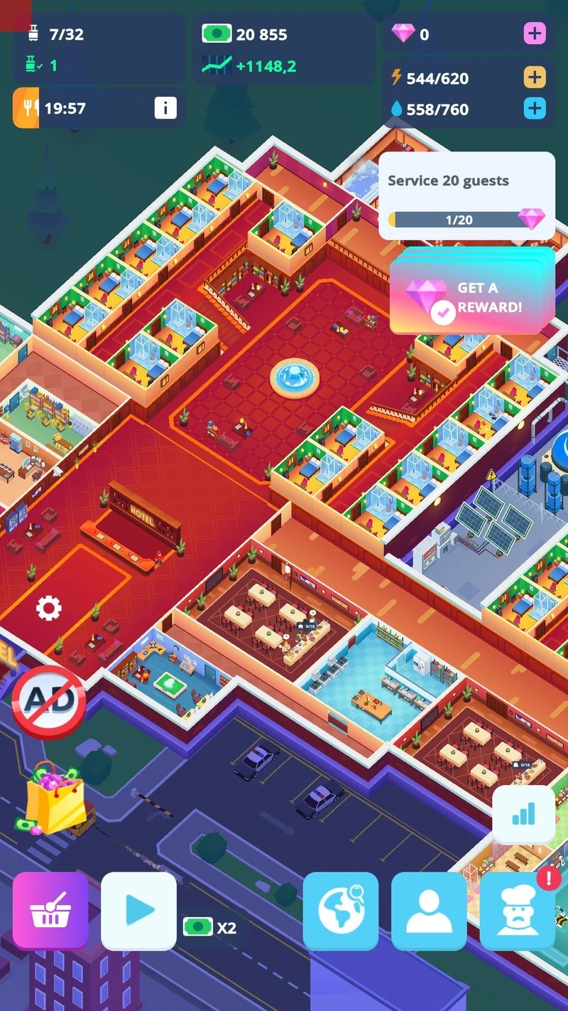 Luật chơi cốt lõi Hotel Empire Tycoon