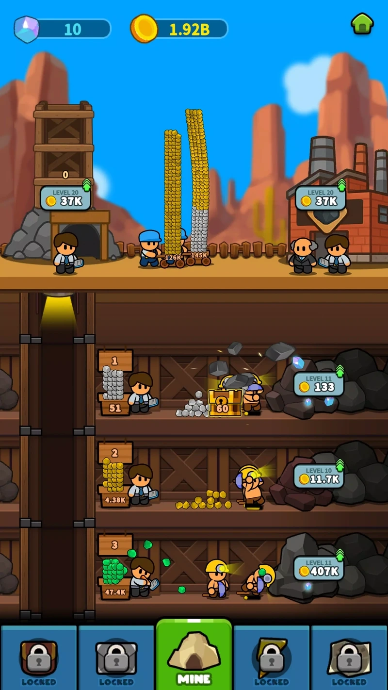 Nắm nhanh idle miner tycoon cách chơi để phát triển mỏ hiệu quả