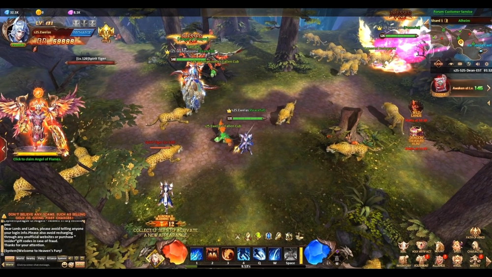 Tạo hình Goddess League of Angels đầy uy quyền với đôi cánh ánh sáng rực rỡ.