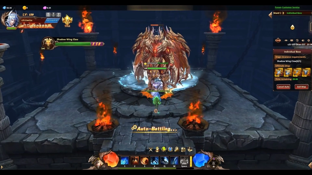 Ảnh chiến đấu pvp League of Angels nơi các cao thủ so trình kỹ năng điều khiển thượng thừa.