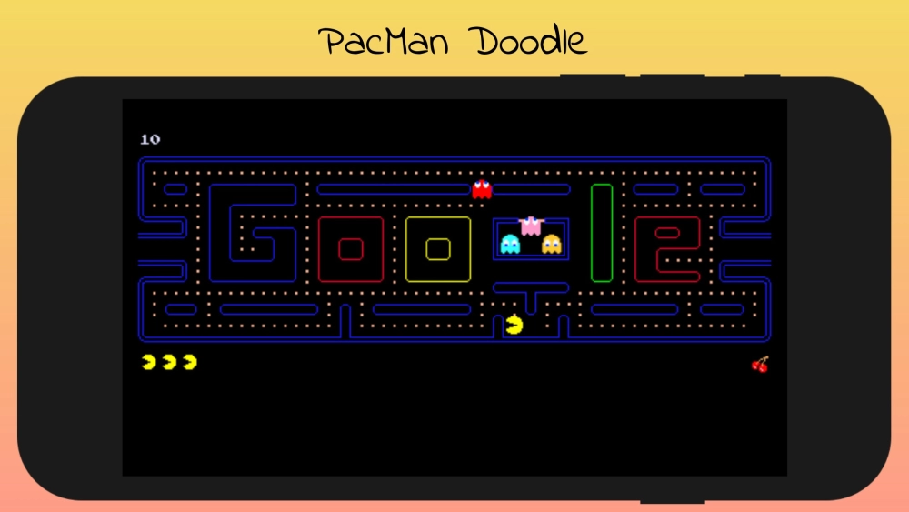 Giao diện mê cung huyền thoại của Pacman Google Doodle