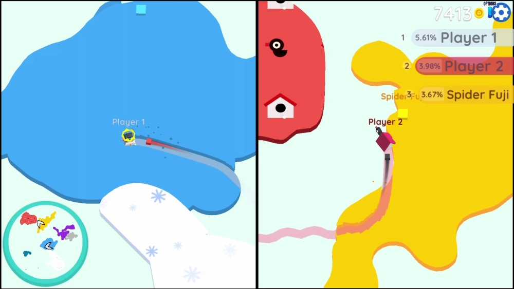 Bản đồ Paper.io 3D online với các hình khối đa chiều