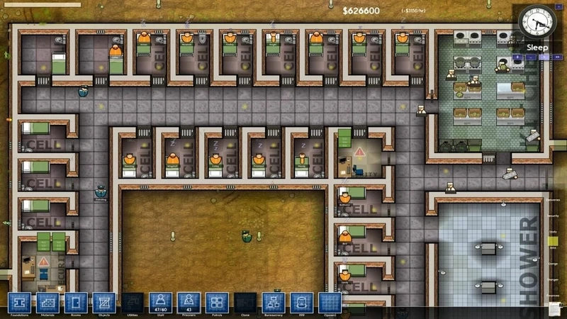 Quản lý canteen prison architect assign canteen
