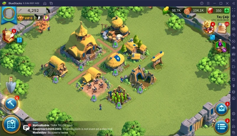 Tận hưởng rise of kingdoms giao diện trực quan và đẹp mắt