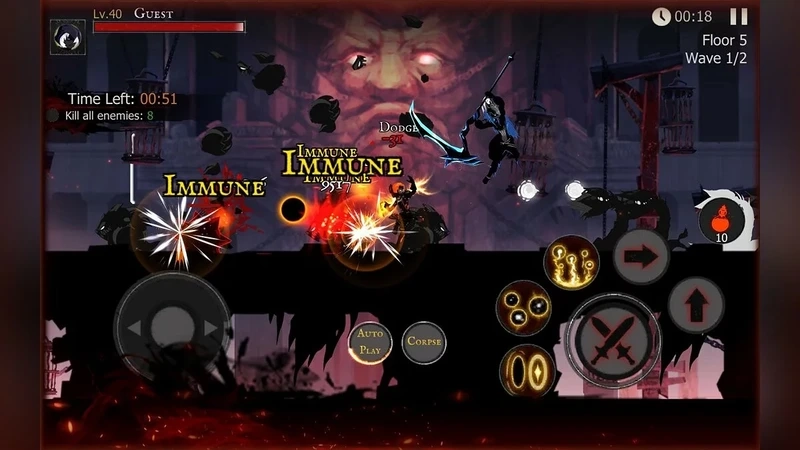 Cảm giác chặt chém đã tay trong shadow of death gameplay hành động