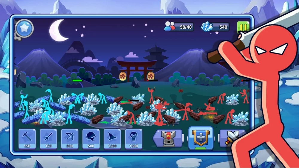 Quái vật khổng lồ Chaos càn quét trong Stick Empires 2 đầy kịch tính