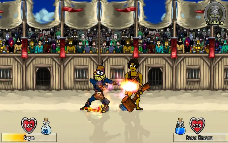 Swords and Sandals chiến đấu đấu trường đầy kịch tính