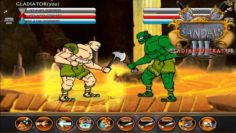 Swords and Sandals nâng cấp vũ khí tăng sức mạnh