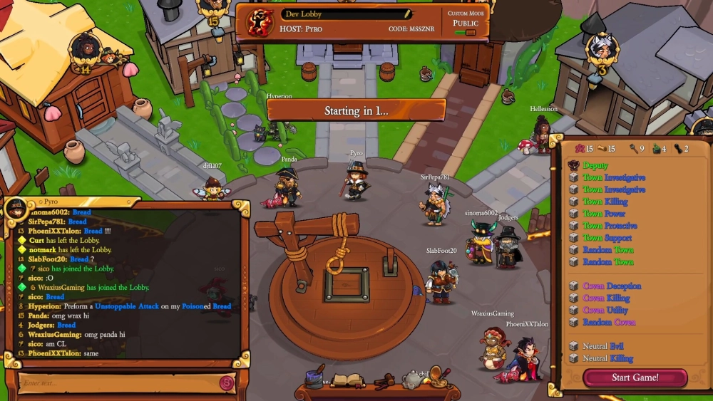 Khám phá Town of Salem coven dlc với hệ thống nhân vật ma thuật huyền bí