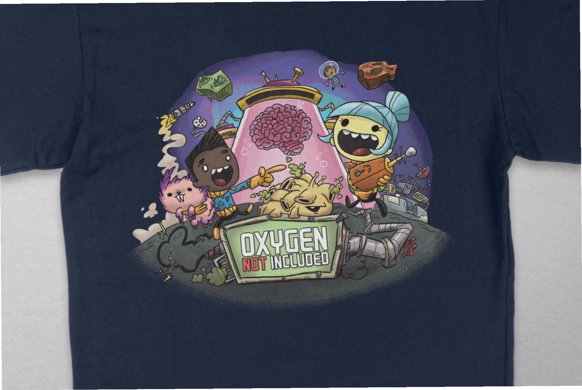 Áo thun Big Brain Oxygen Not Included