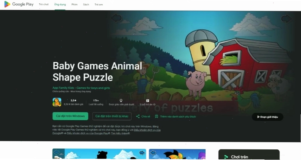 Bé 6 tuổi tập trung giải các câu đố hình học trong game Puzzle Kids