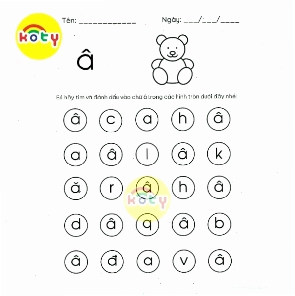 Bộ tranh bảng chữ cái tiếng Việt hỗ trợ trò chơi tìm chữ