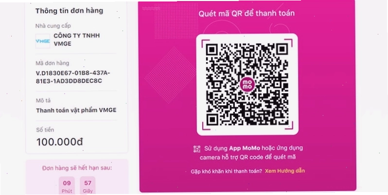 Bước 5: Đăng nhập MoMo và xác nhận thanh toán