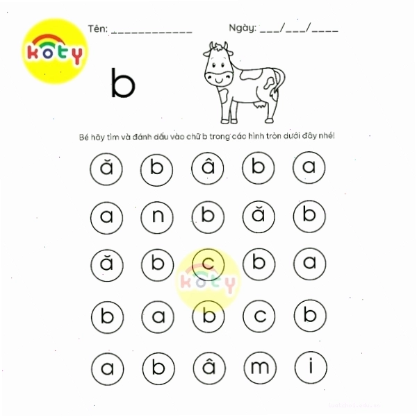Cách chơi trò săn tìm chữ cái với bảng chữ cái tiếng Việt