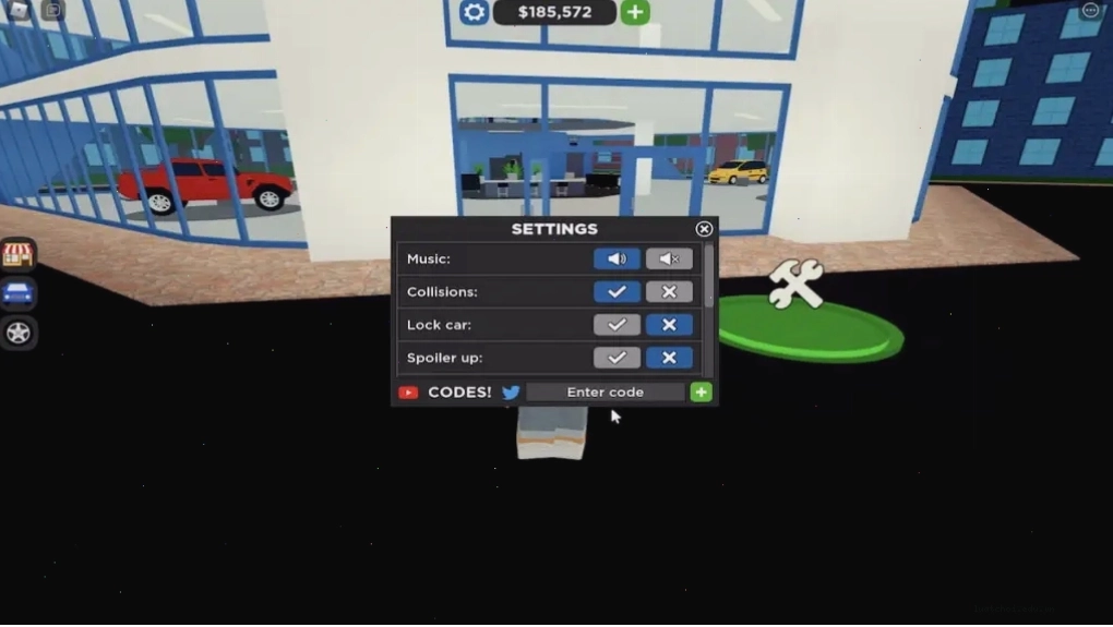 Cách nhập code trong Car Dealership Tycoon