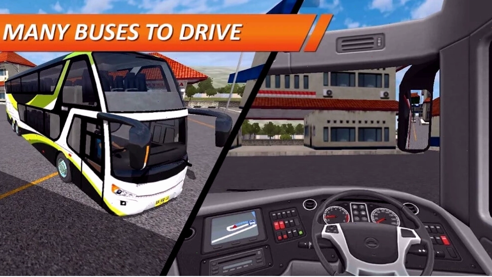 Cảnh quan đường phố trong Mod Bus Simulator Indonesia với đồ họa chi tiết