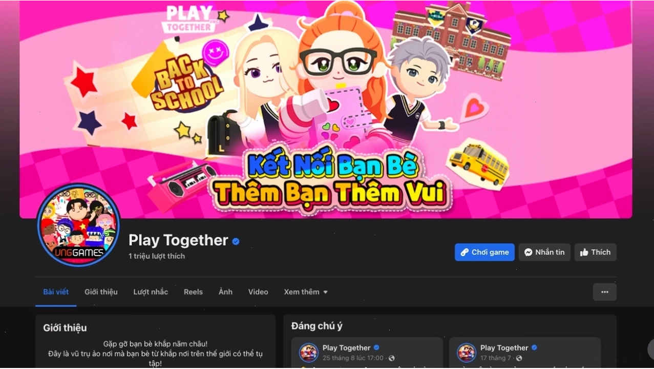 Cộng đồng người chơi Play Together VNG sôi động