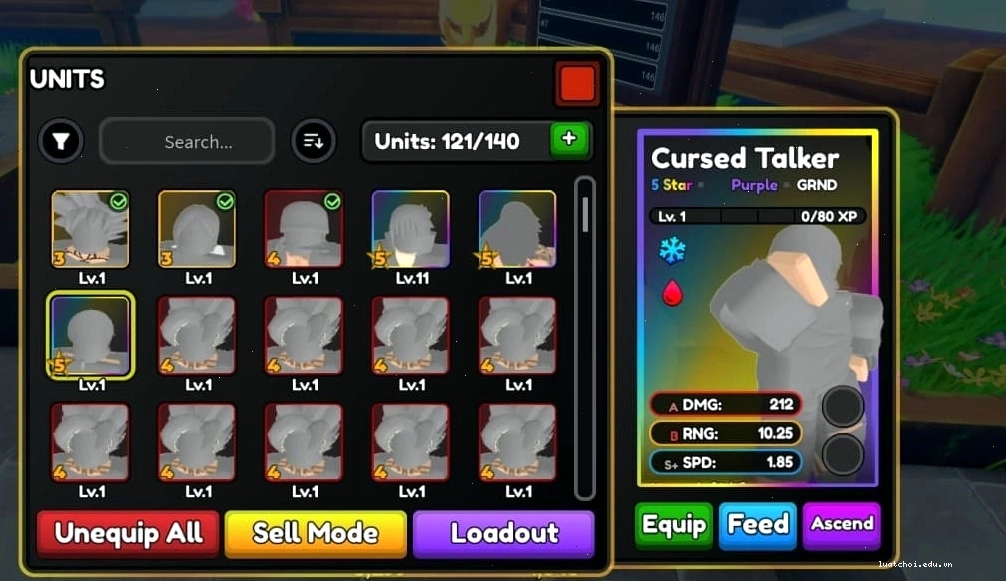 Cursed Talker trong All Star Tower Defense X