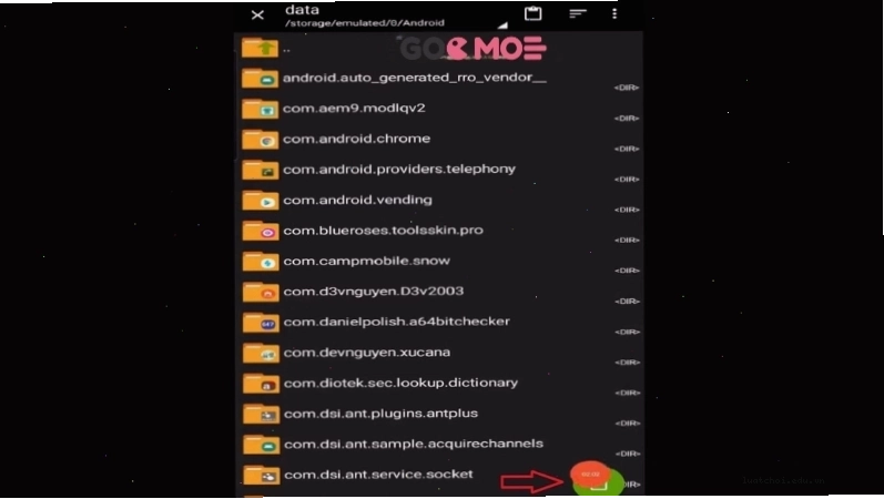 Dán thư mục game vào thư mục Data
