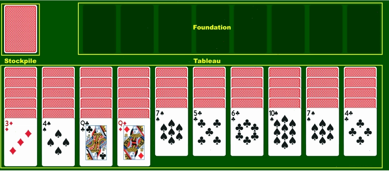 Giải thích thuật ngữ và cách di chuyển bài trong Spider Solitaire