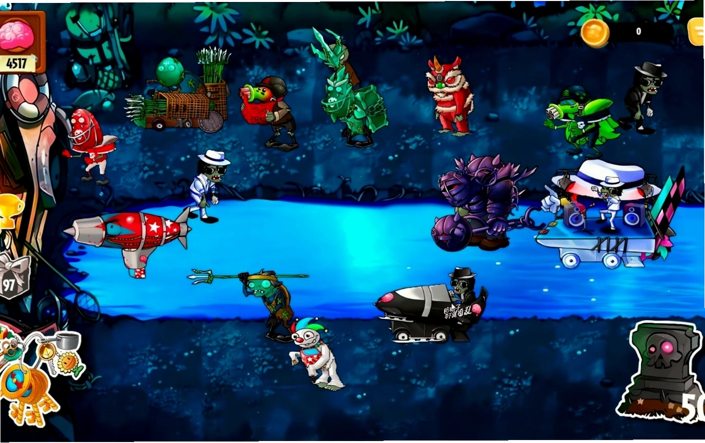 Giao diện cài đặt Plants vs Zombies Fusion