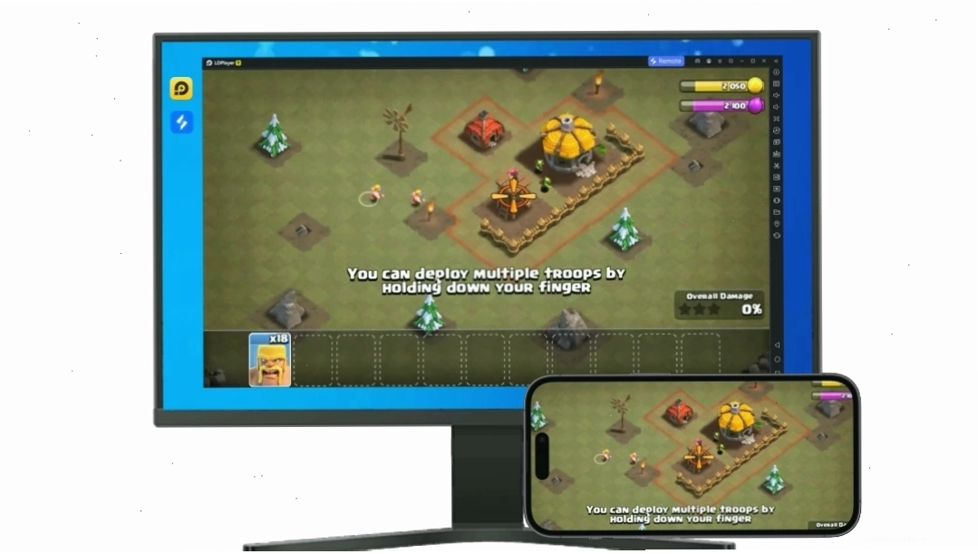 Giao diện điều khiển từ xa trong game mô phỏng
